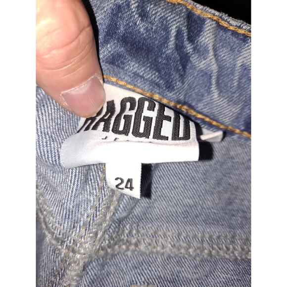 Ragged ‎ Blue Checked Straight Leg Jeans Size 24 - Picture 2 of 7